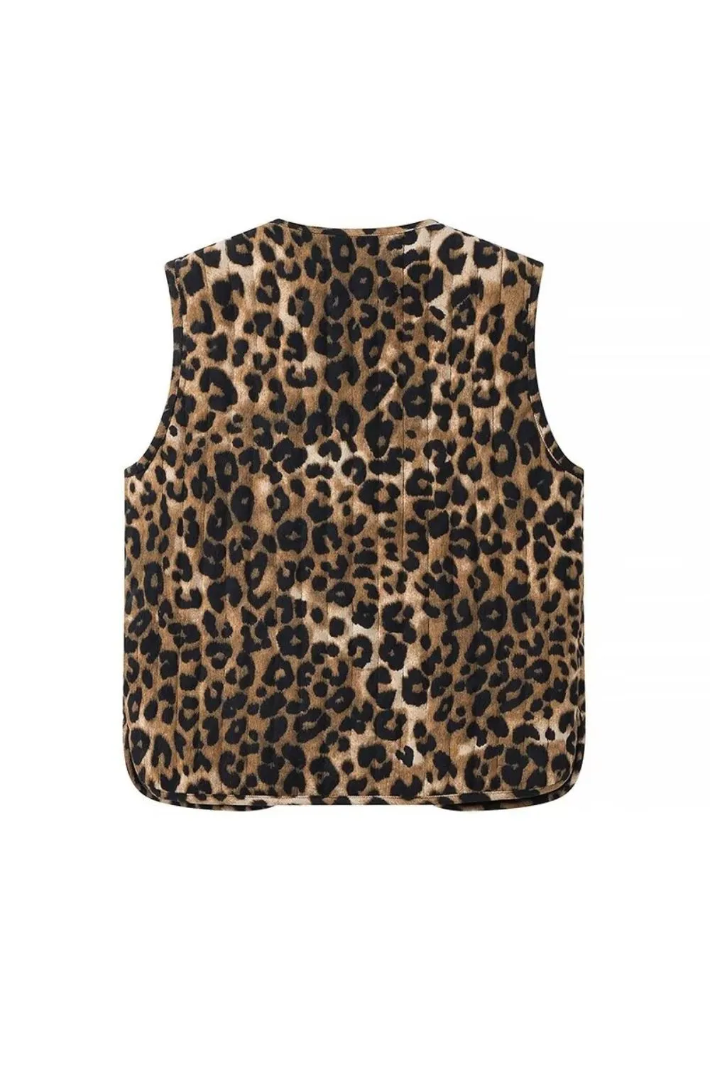 ' Nicholas' Leopard Print Corduroy Bow-Detail Cotton Vest