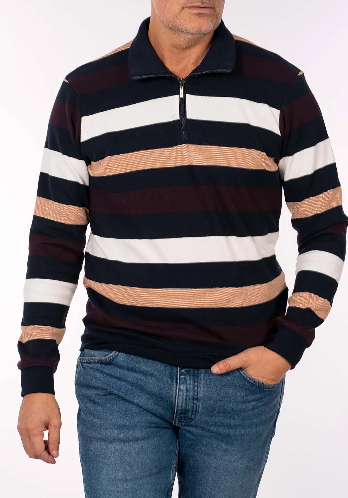 1/4 Zip Sweater - Fudge