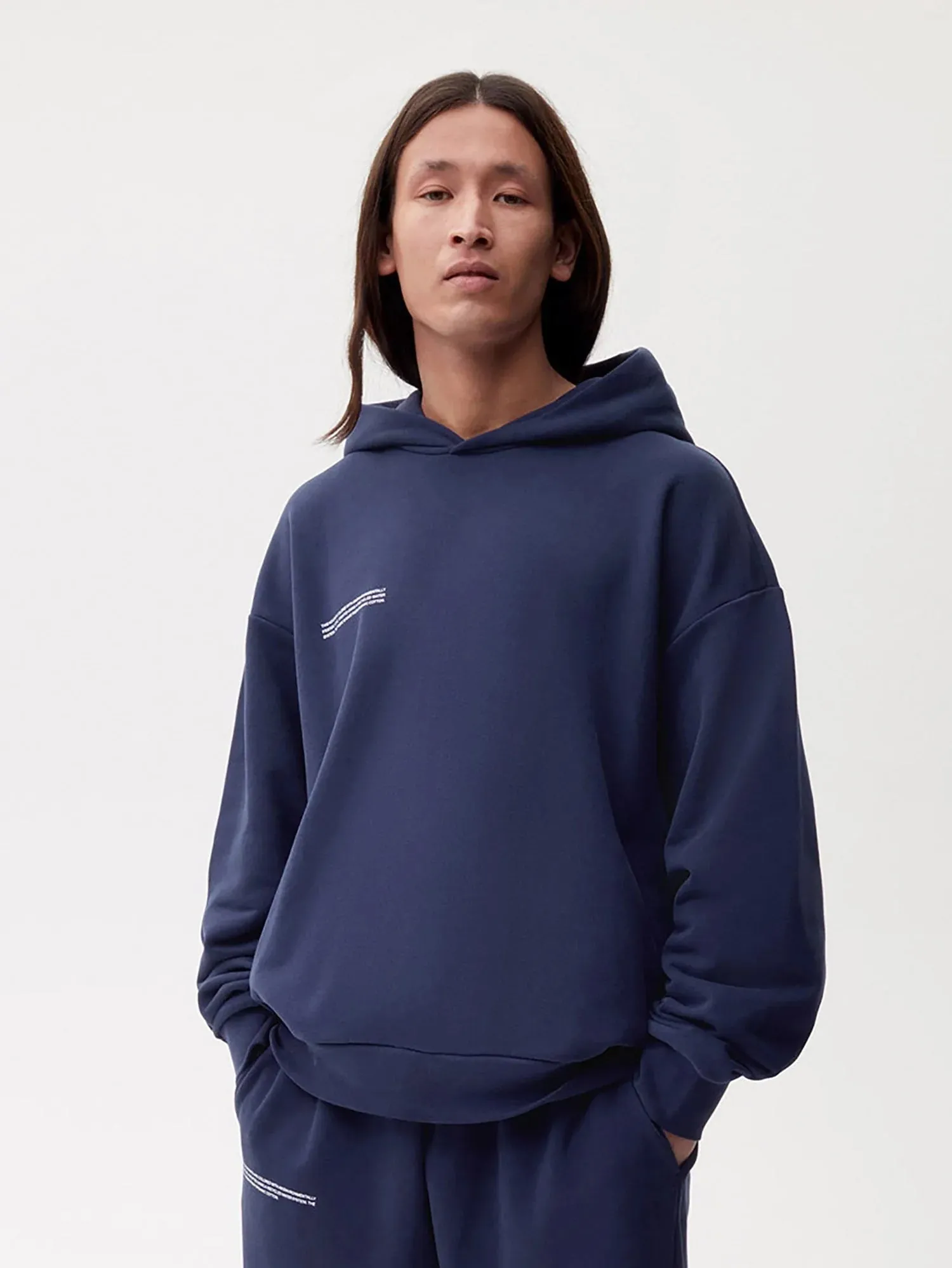 365 Midweight Organic Cotton Hoodie—navy blue