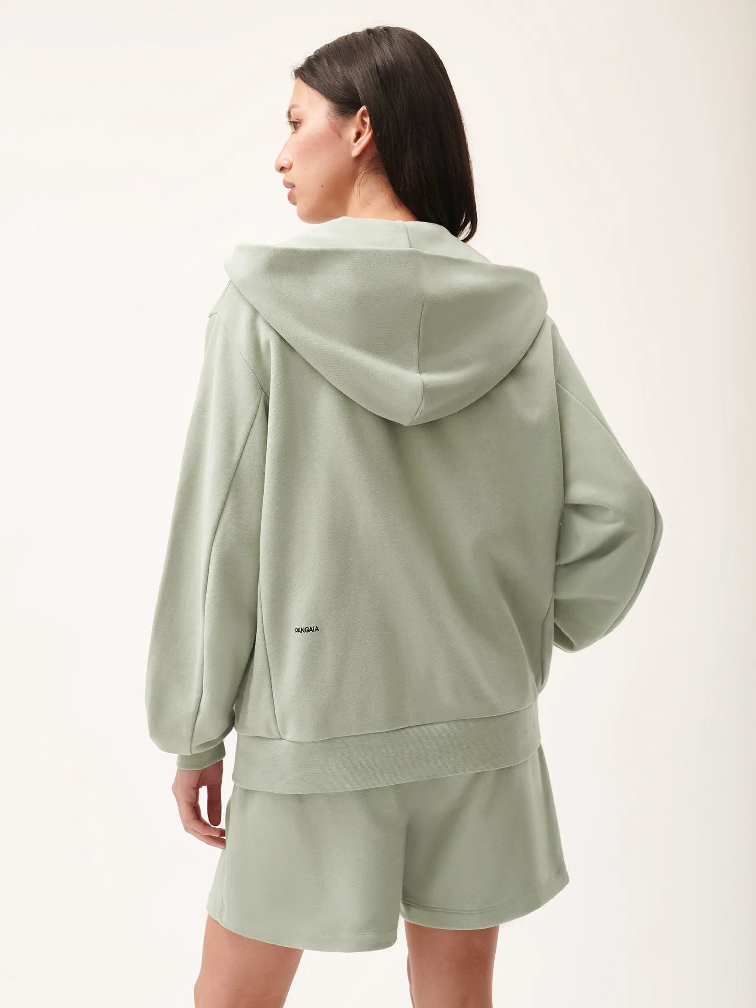 365 Midweight Snap Button Hoodie—moss green