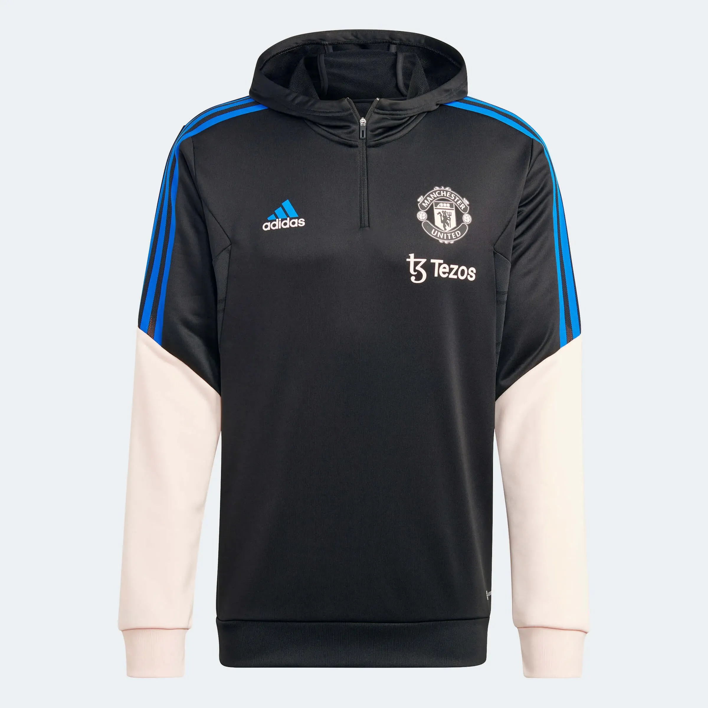 adidas 2023 Manchester United Track Hoodie - Black-Icy Pink