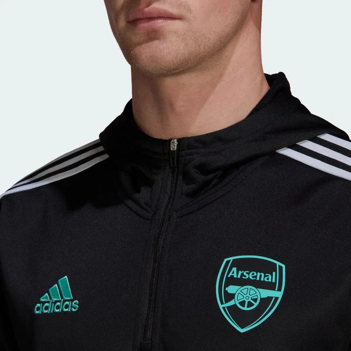 adidas 21-22 Arsenal FC Track Hoodie - Black