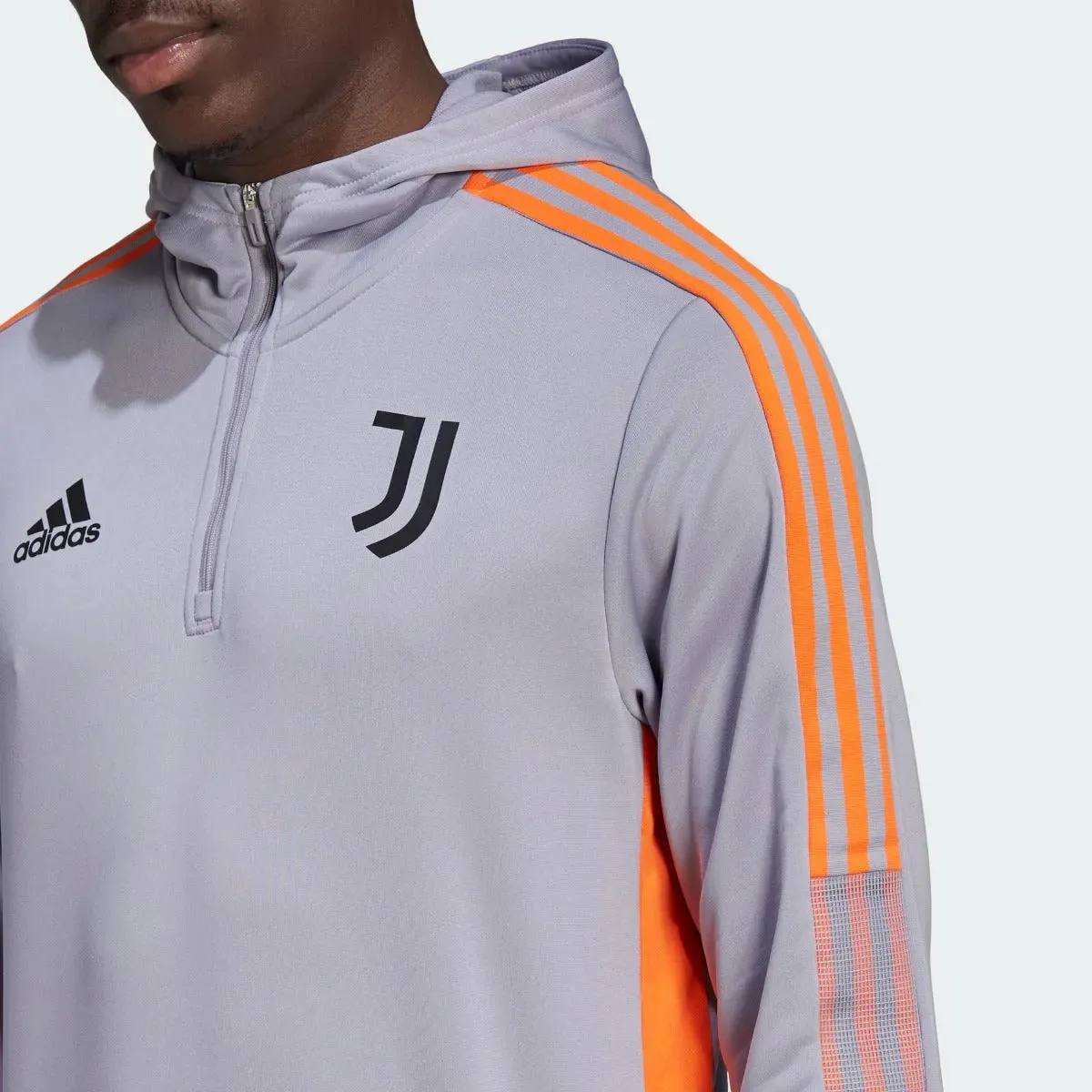 adidas 21-22 Juventus Track Hoodie - Gray