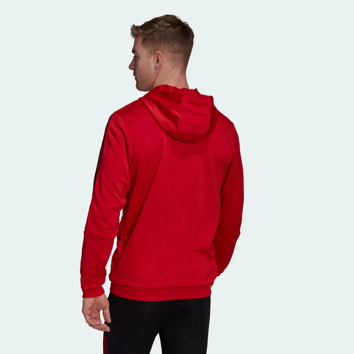 adidas 21-22 Manchester United Track Hoodie - Red