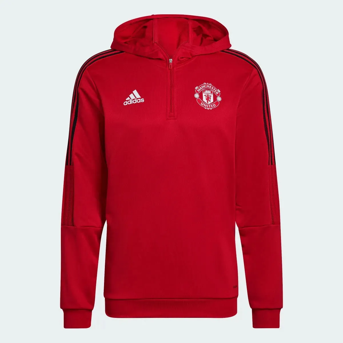 adidas 21-22 Manchester United Track Hoodie - Red