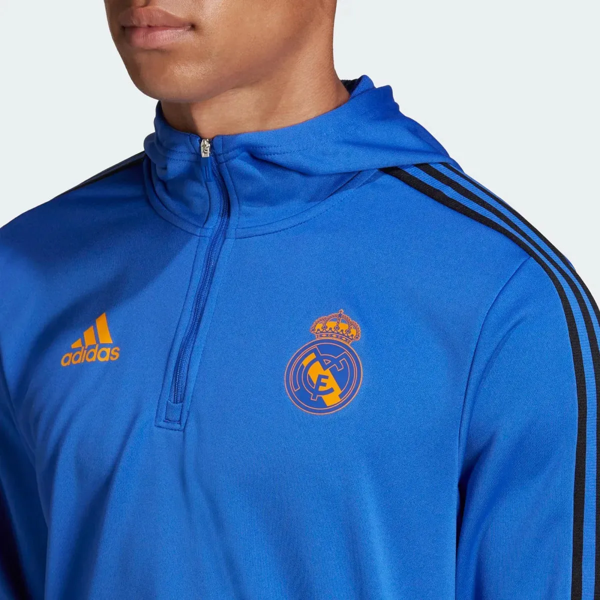 adidas 21-22 Real Madrid Track Hoodie - Hi Res Blue