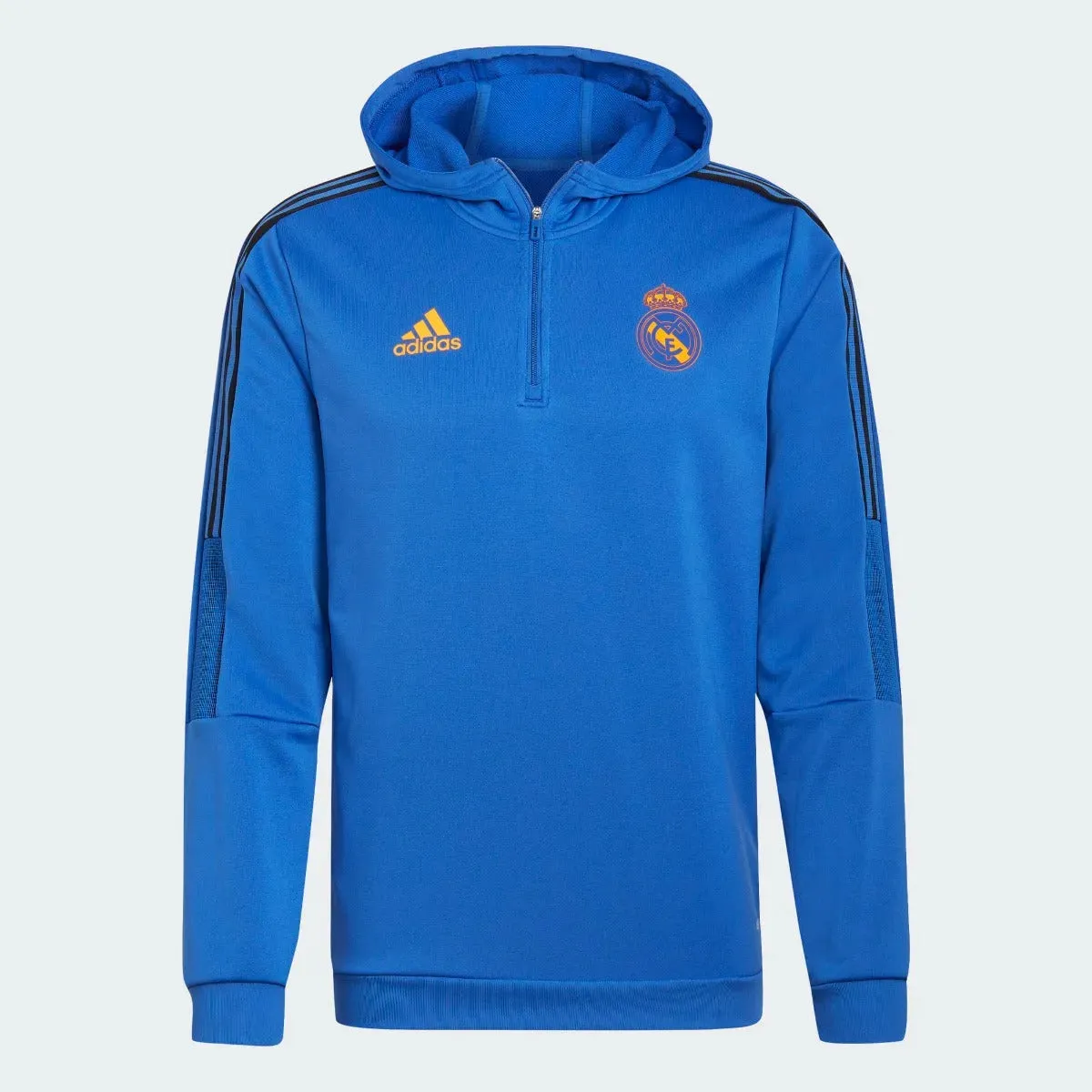 adidas 21-22 Real Madrid Track Hoodie - Hi Res Blue