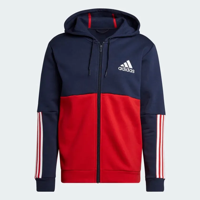 adidas Essentials Colorblock Fleece Full-Zip Men's Hoodie