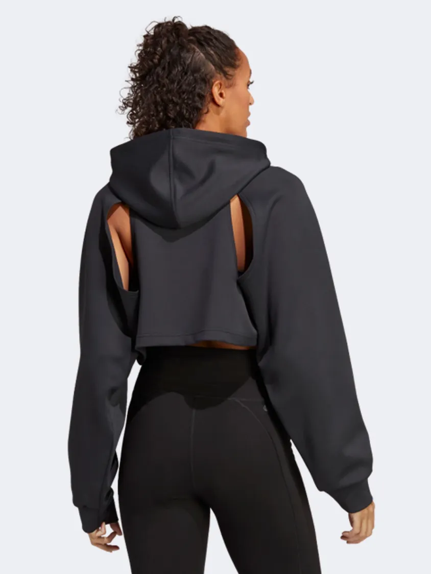 Adidas Hiit Aeroready Crop Women Training Hoody Black