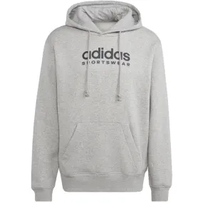 Adidas Mens All SZN Graphic Hoodie Medium Grey Heather