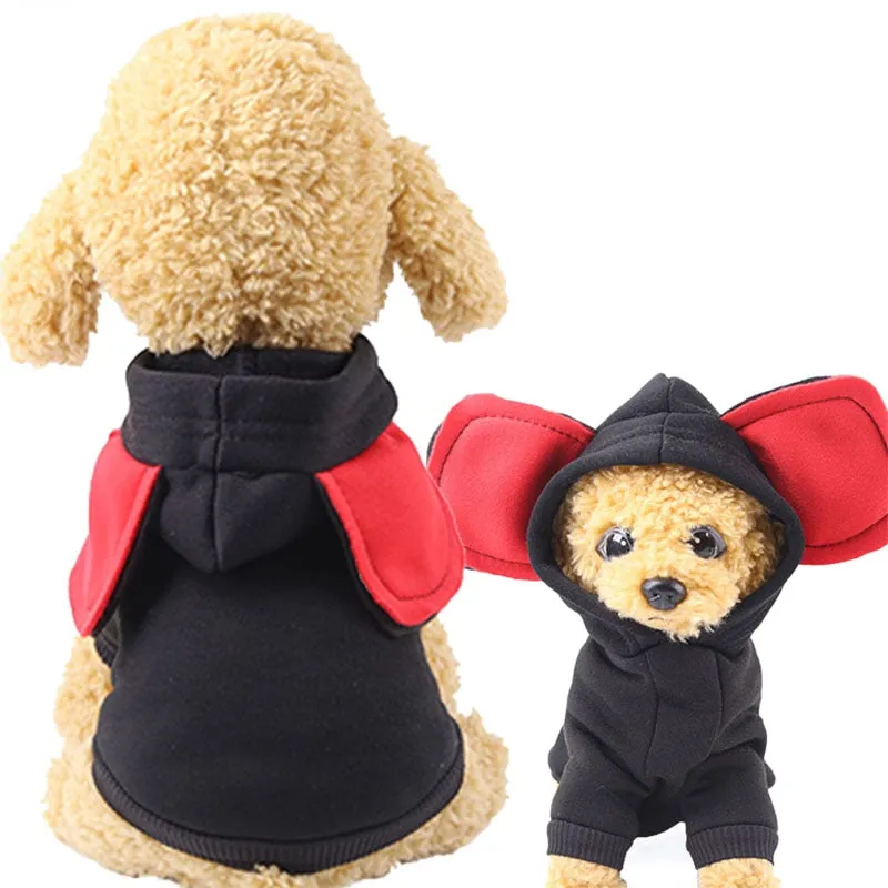 Adorable Big Ears Soft Fleece Winter Hoodie For Dogs