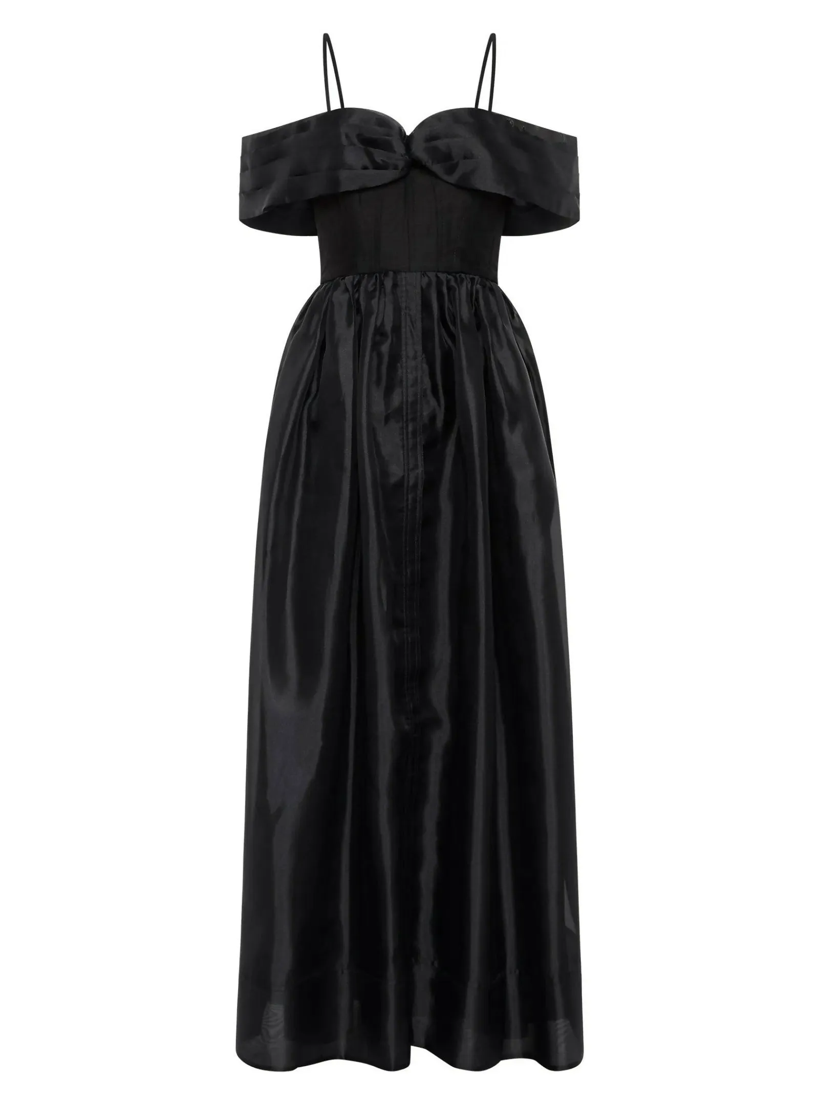 Aje Cordelia Corseted Maxi Dress in Black Size AU 10