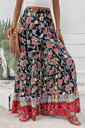 *APP EXCLUSIVE* Floral High Waist Palazzo Pants