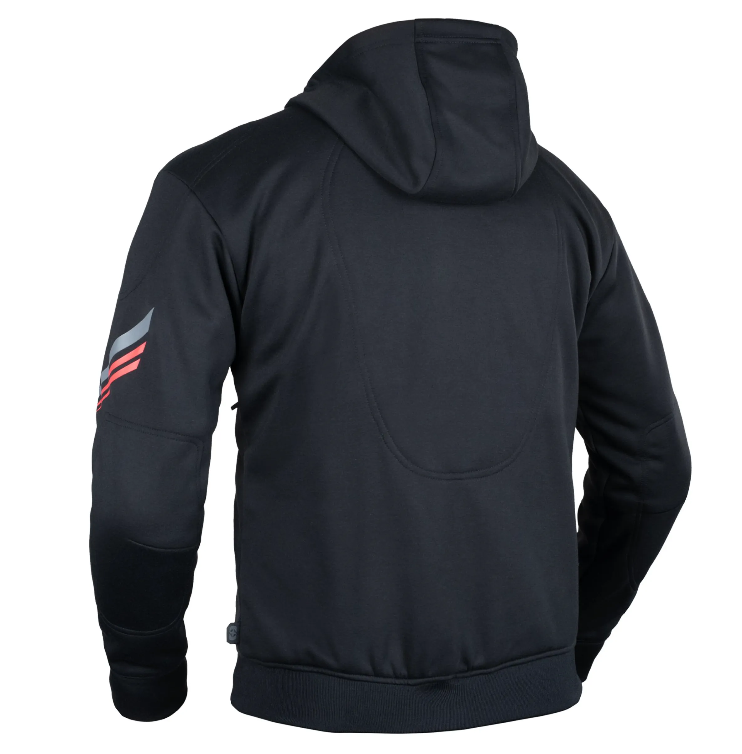 Aramid Lined Biker Riding Black Sports Super Hoodie by Oxford