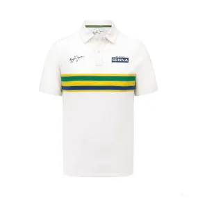 Ayrton Senna  Mens Stripe Polo 2022