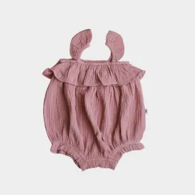 Babysprouts Bubble Romper in Dark Rose