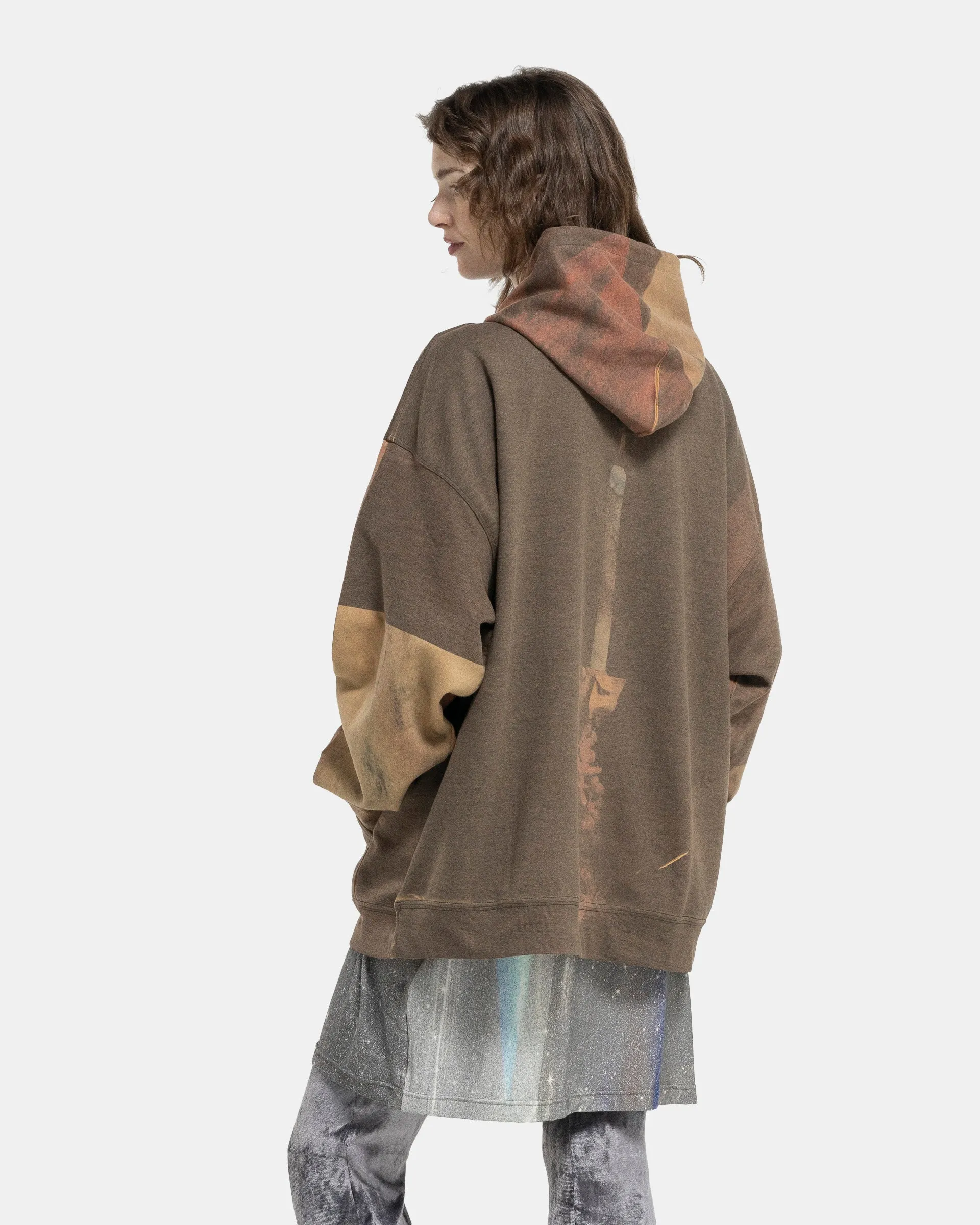 BB Printed Hoodie in Brown