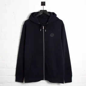 BB Smiley Crest - Zipped Hood - Navy