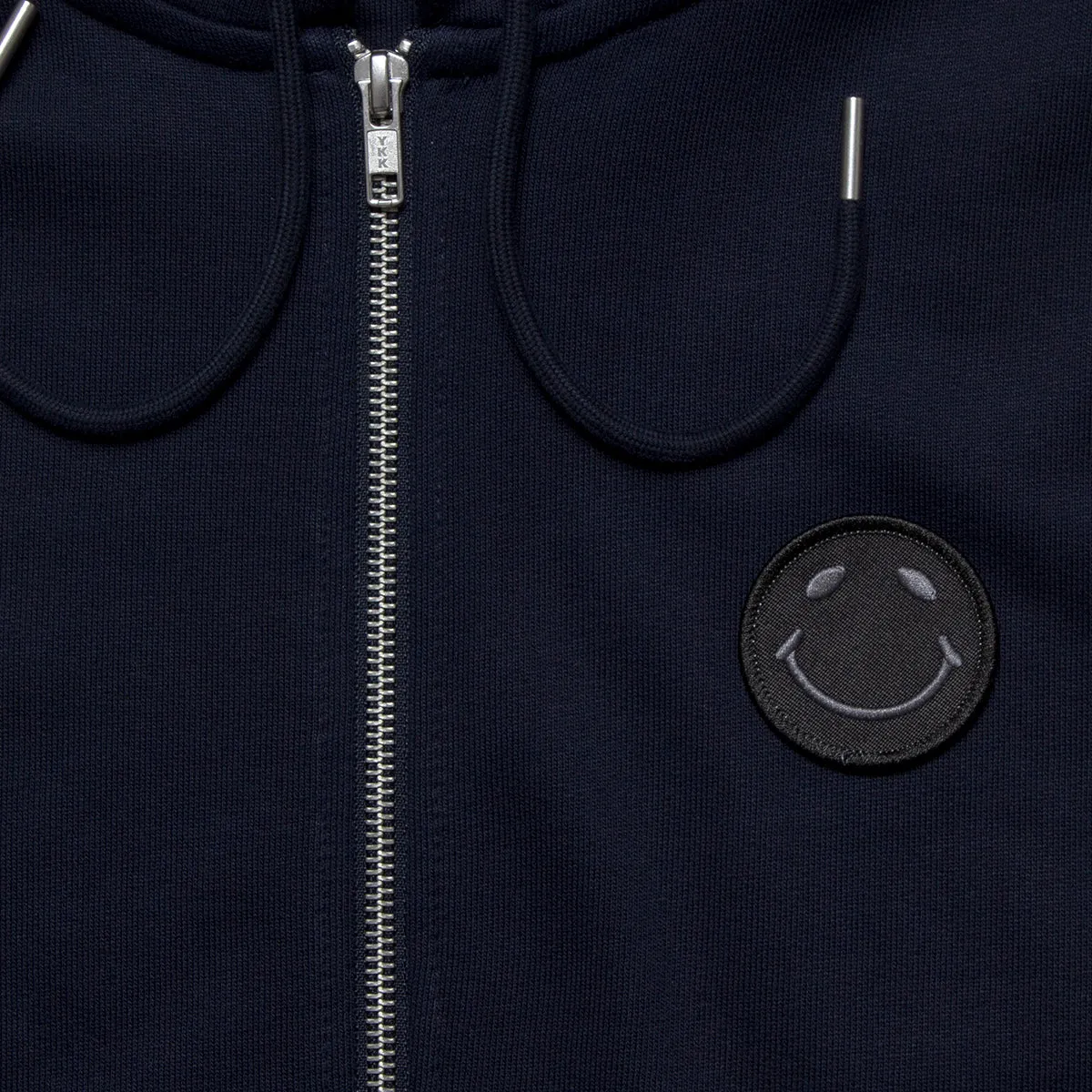 BB Smiley Crest - Zipped Hood - Navy