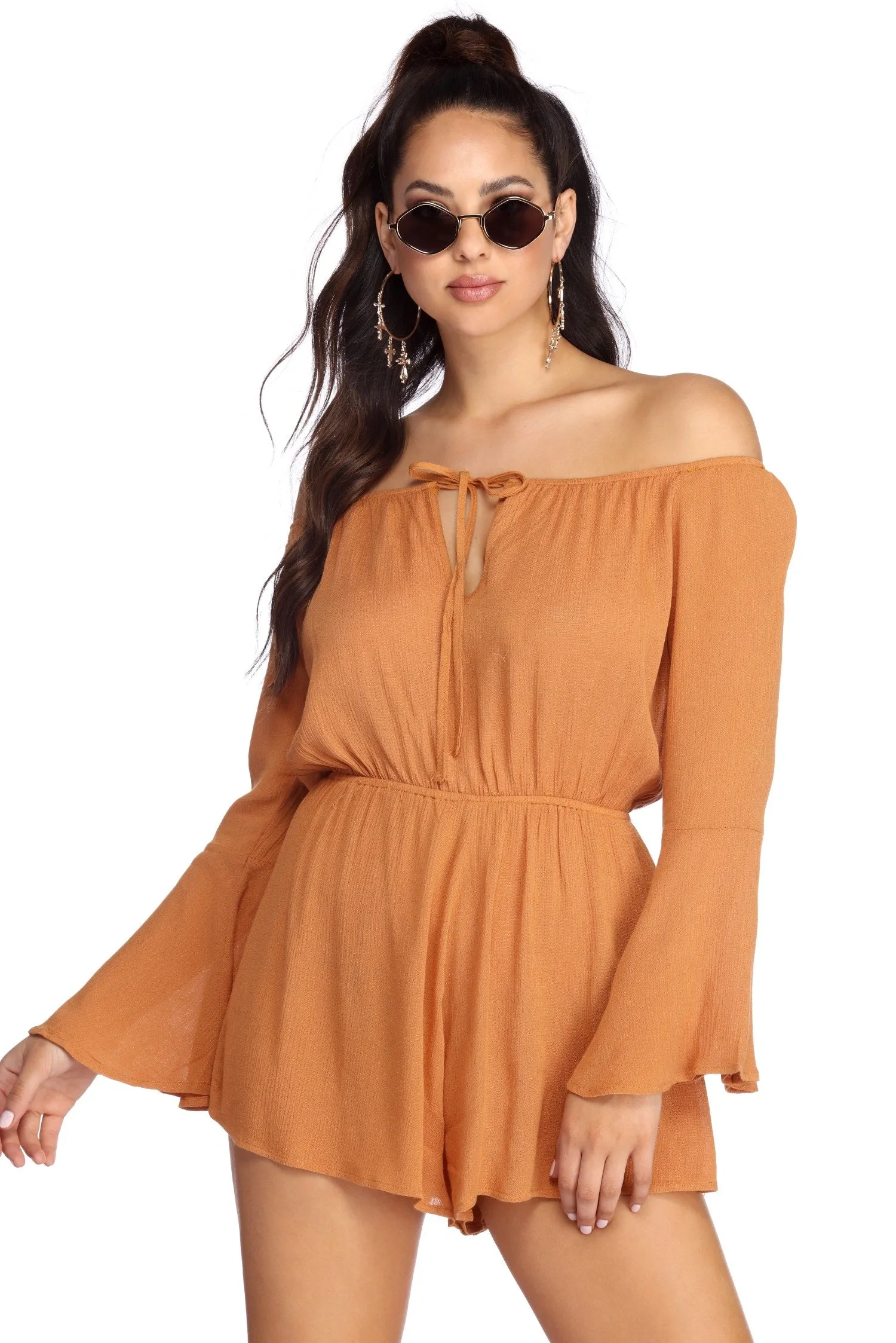 Beauty In Bell Sleeve Romper