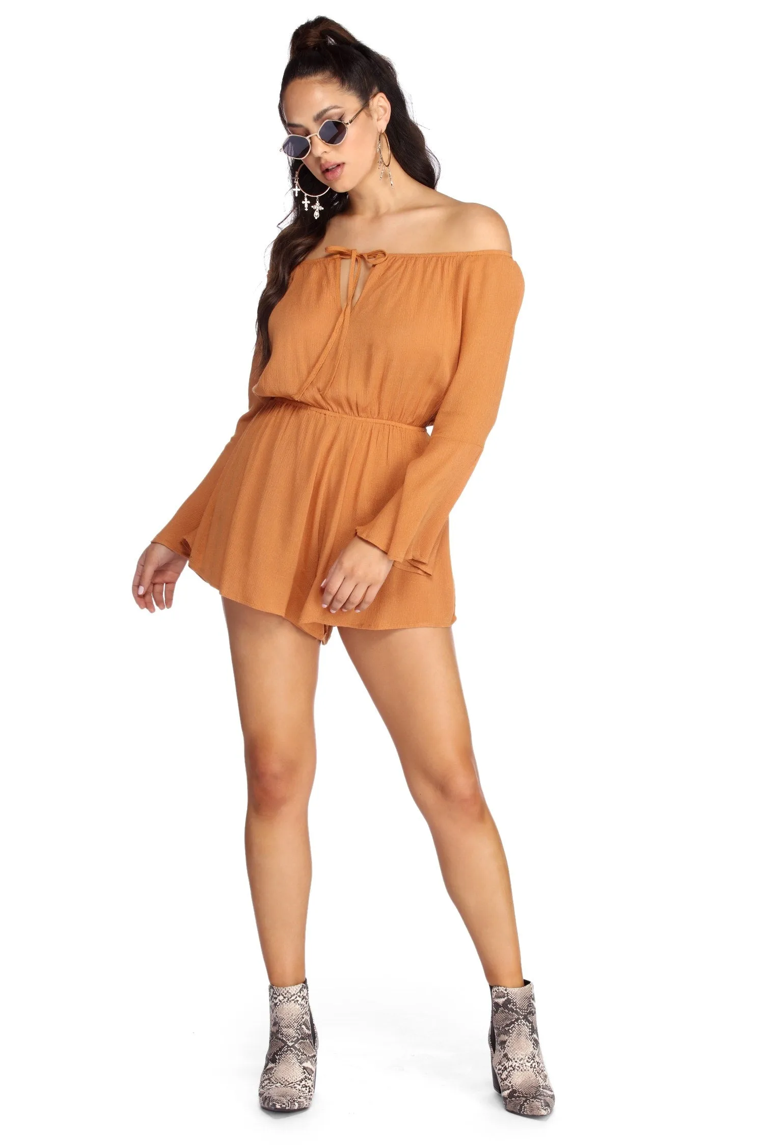 Beauty In Bell Sleeve Romper