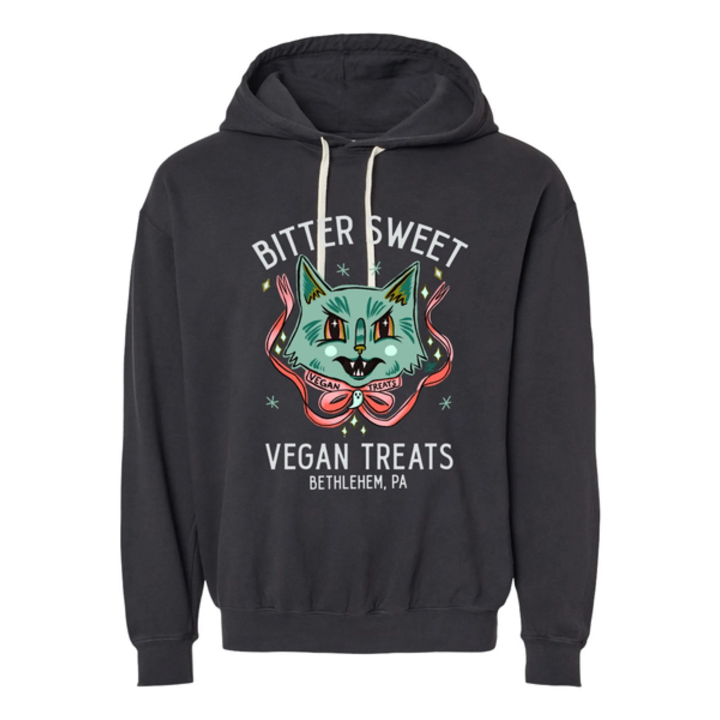 Bittersweet Cat Lightweight Fleece Hooded Comfort Colors™ Sweatshirt