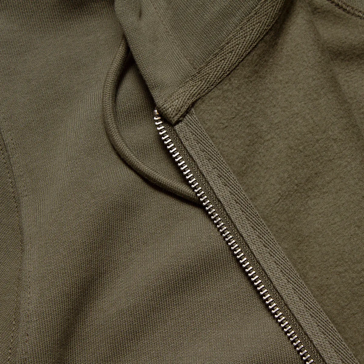 Black Disco Psychedelia Crest - Zipped Hood - Khaki