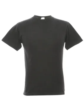 Black Plain T-shirt - S