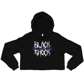 Black Shock Crop Hoodie