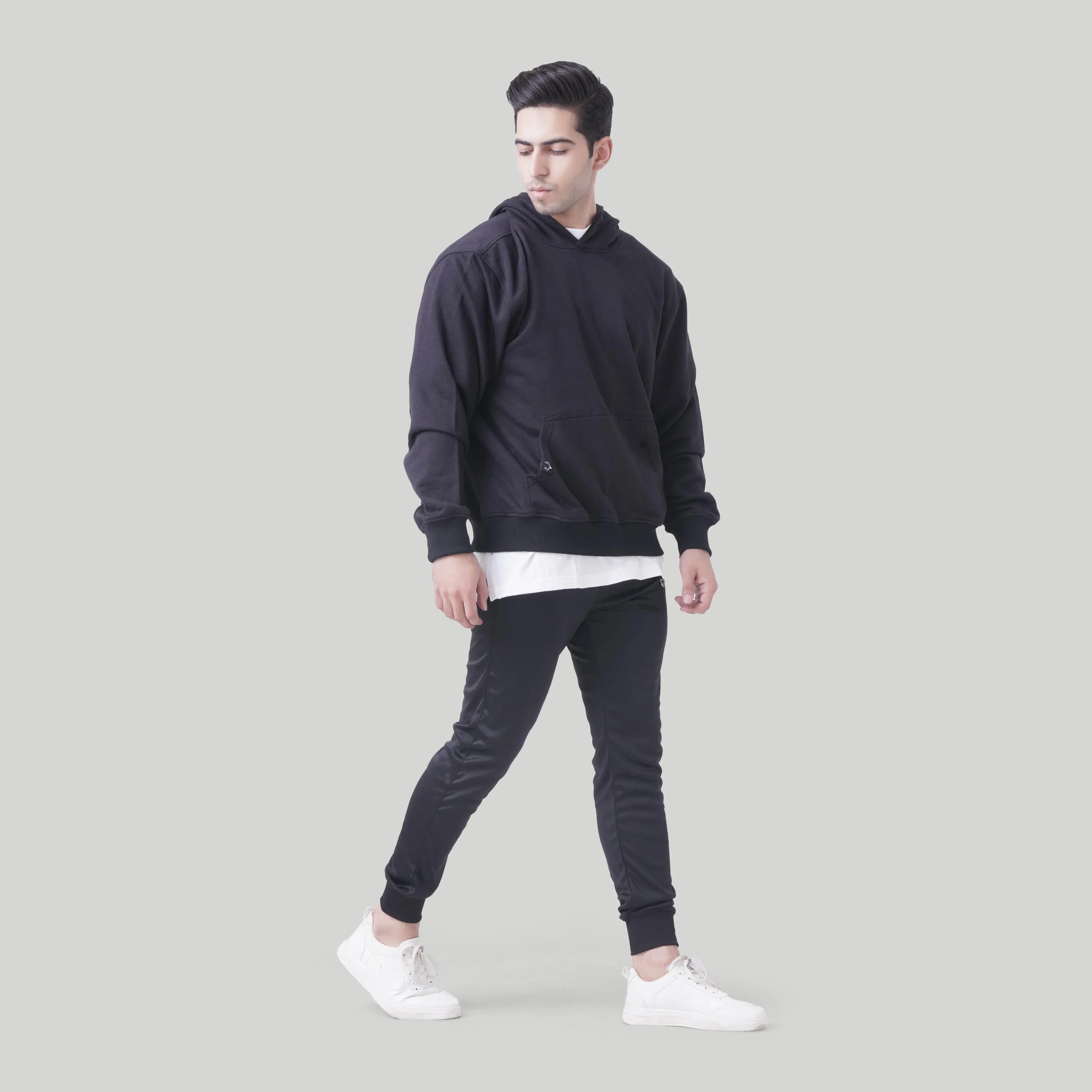 Boxy Fit Rest Day Unisex Hoodie (Black)