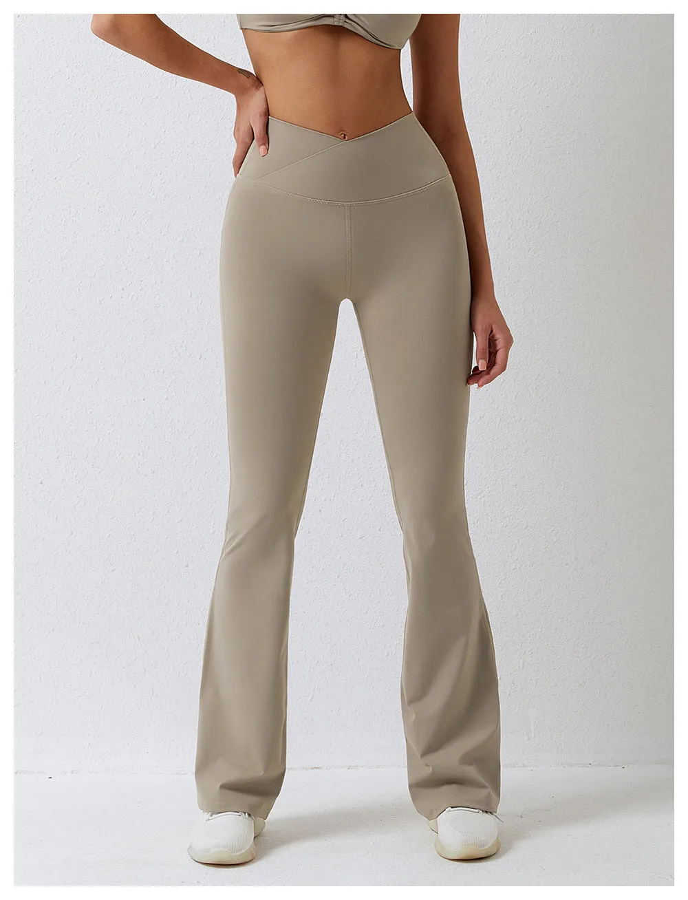 Brushed Tight Dance Wide-leg Pants High Waist Hip Lift