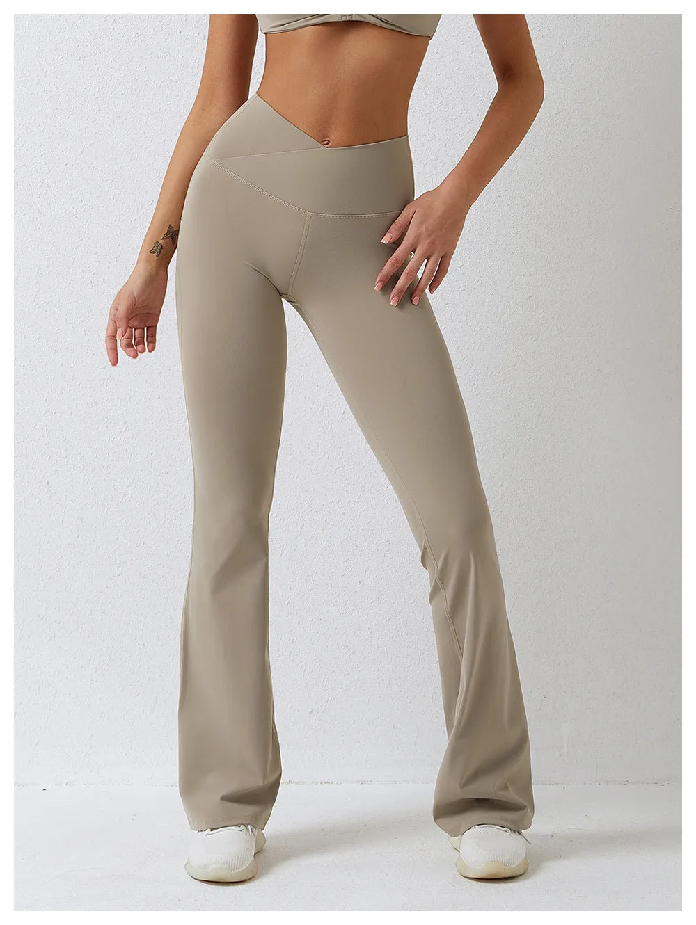 Brushed Tight Dance Wide-leg Pants High Waist Hip Lift