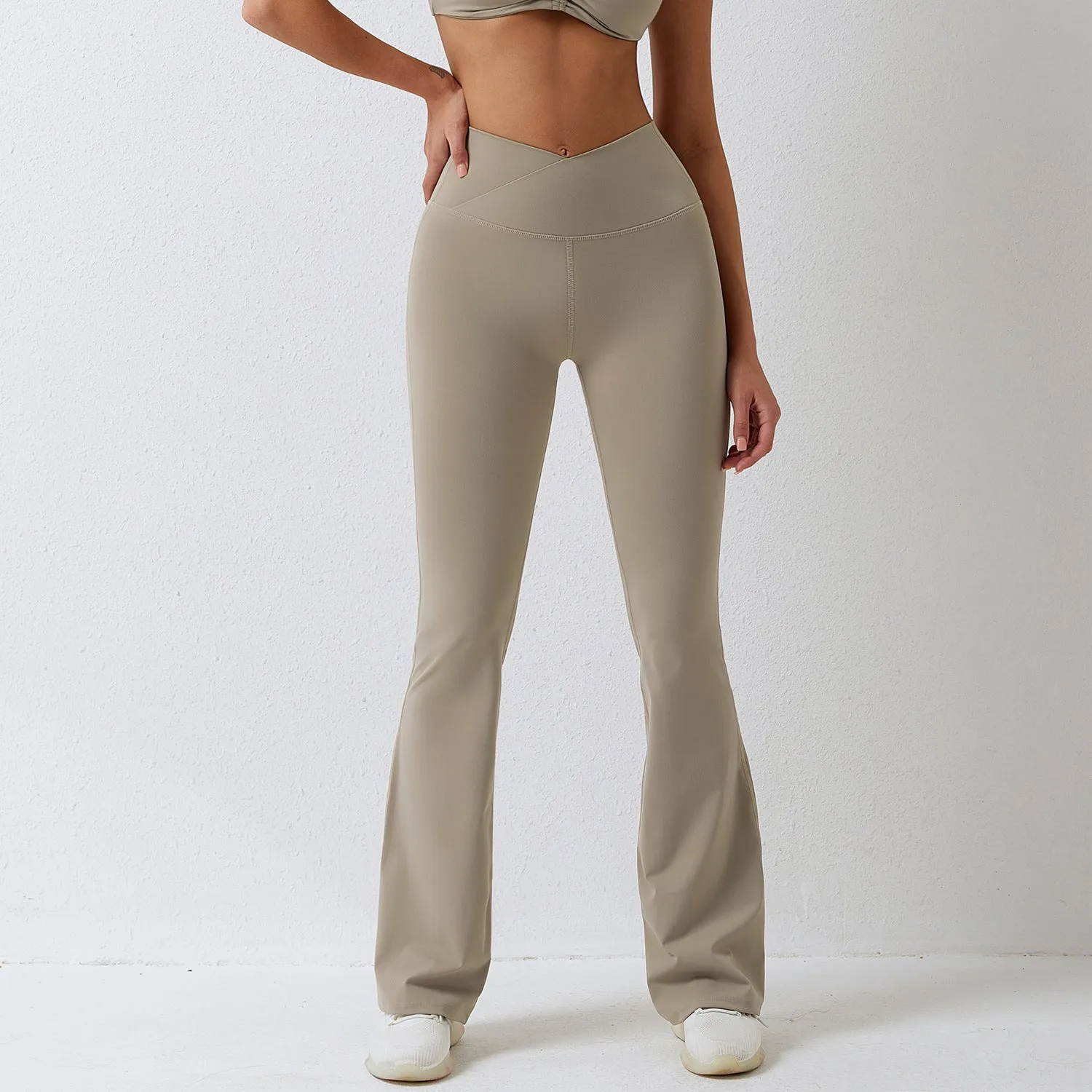 Brushed Tight Dance Wide-leg Pants High Waist Hip Lift