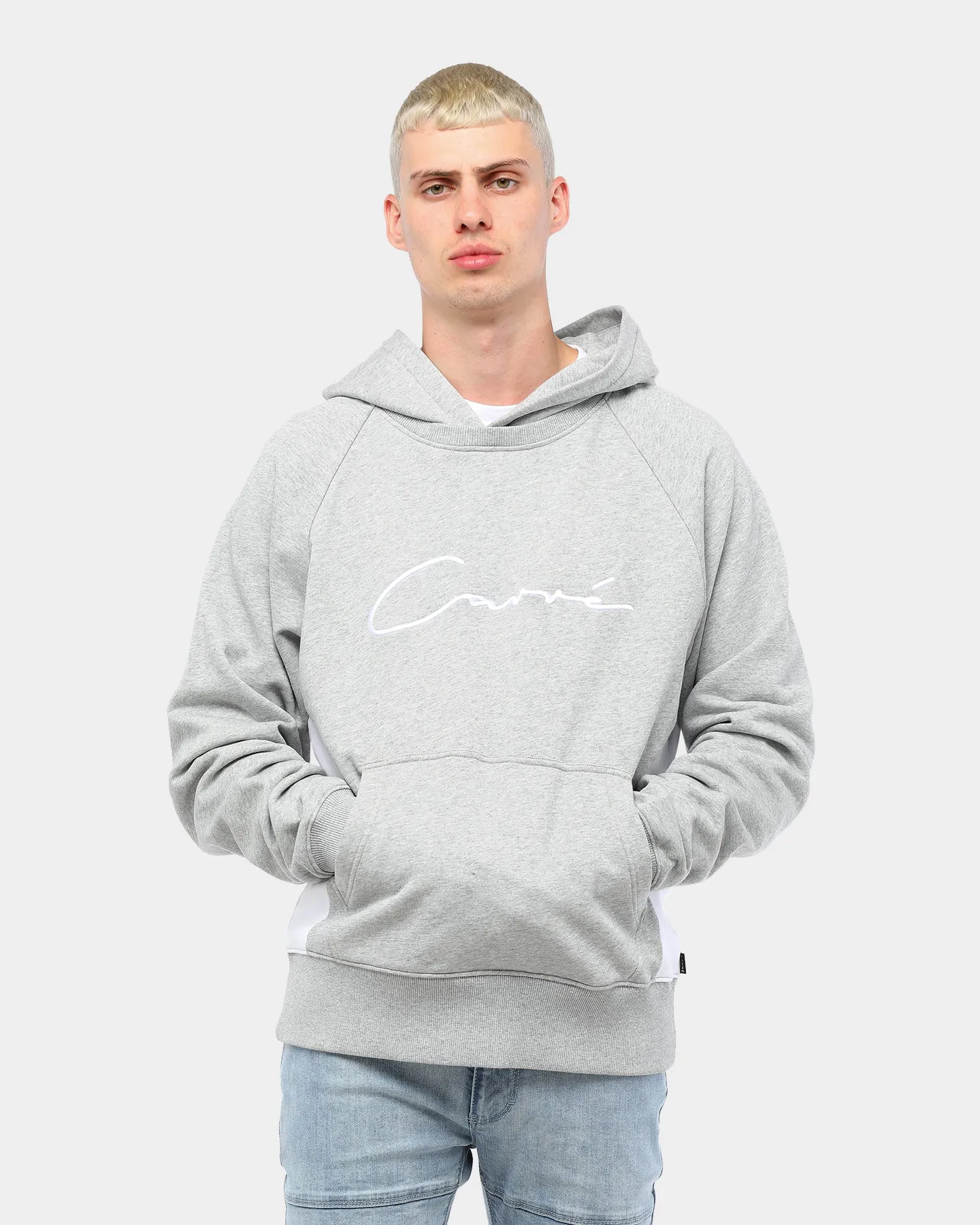 Carré Scripted Raglan Hoodie Grey/White