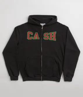 Cash Only Campus Zip-Thru Hoodie - Washed Black