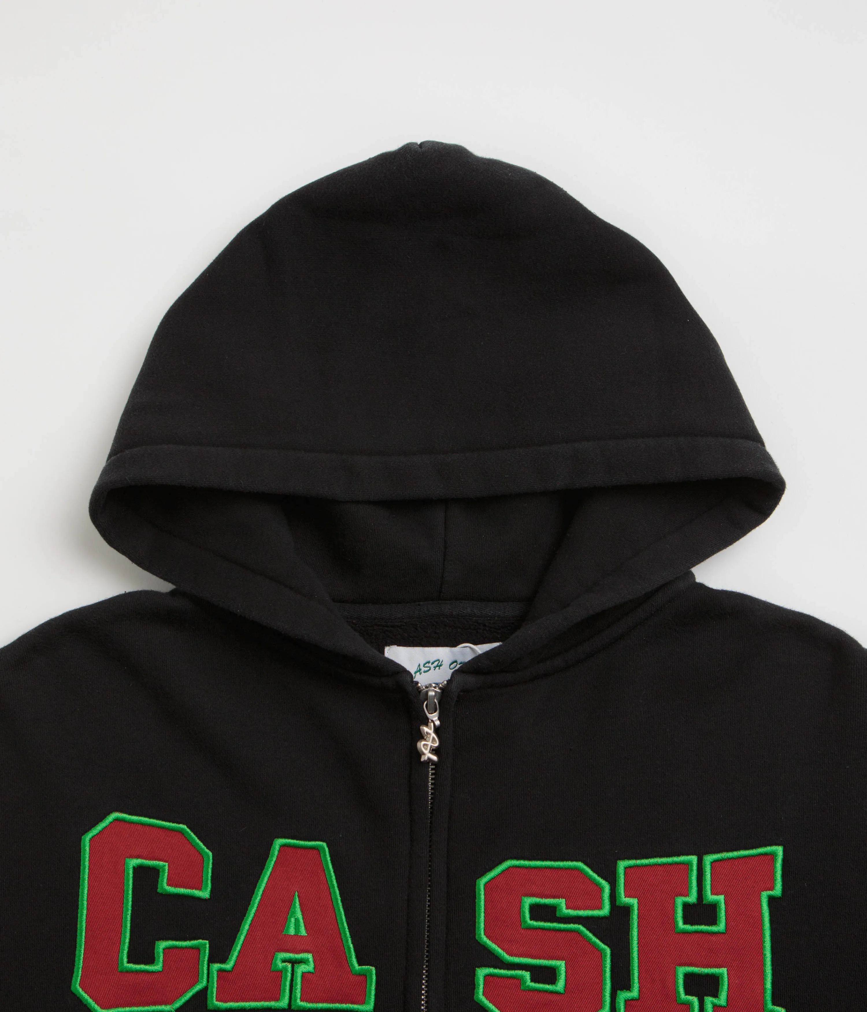 Cash Only Campus Zip-Thru Hoodie - Washed Black