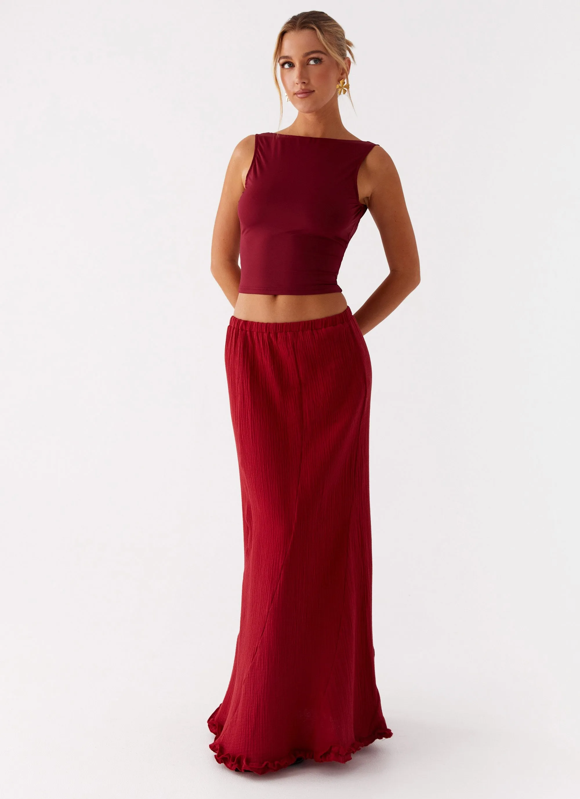 Chamberlain Maxi Skirt - Rhubarb