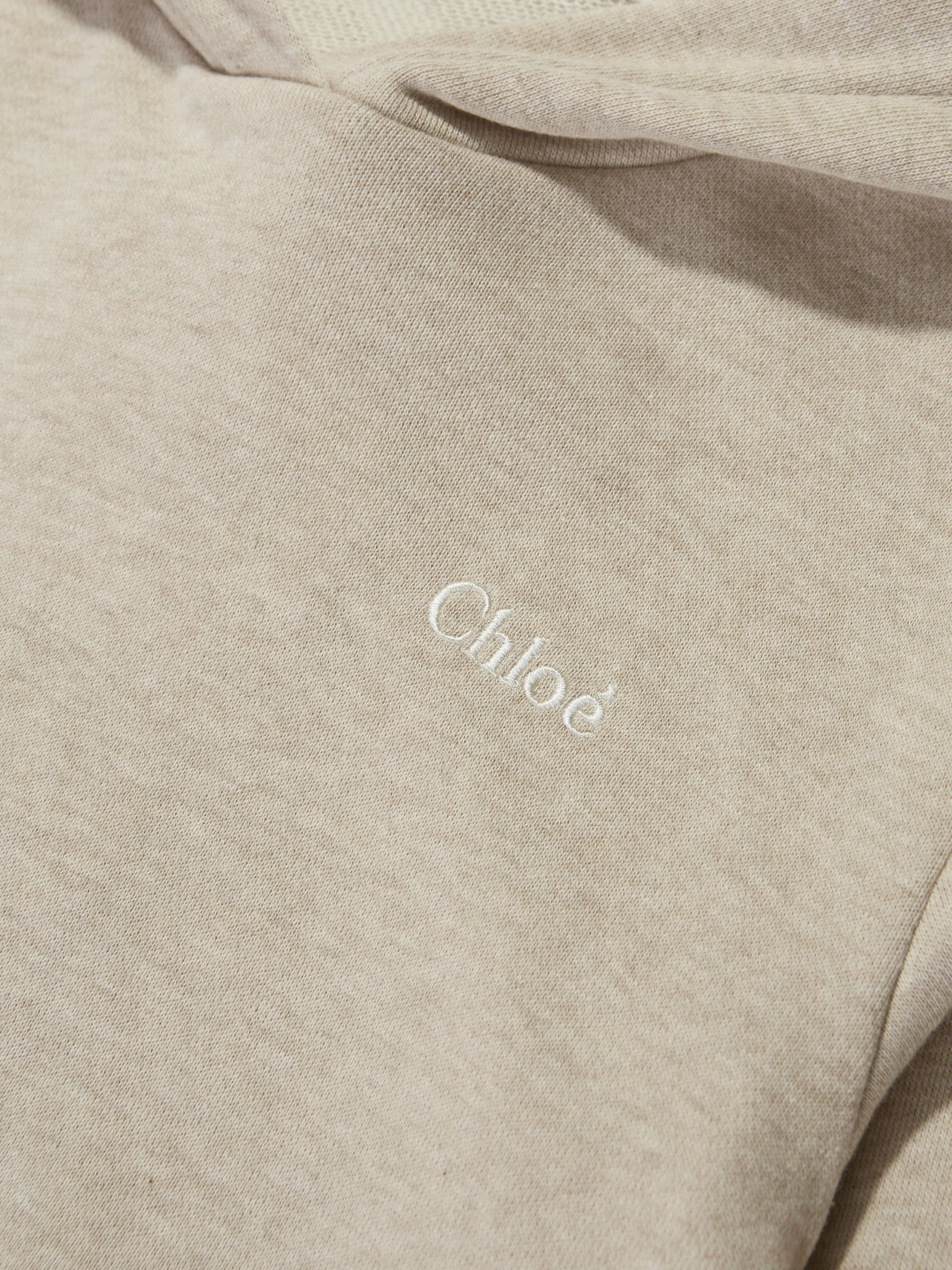 Chloé Girls Lacing Hoodie in Beige