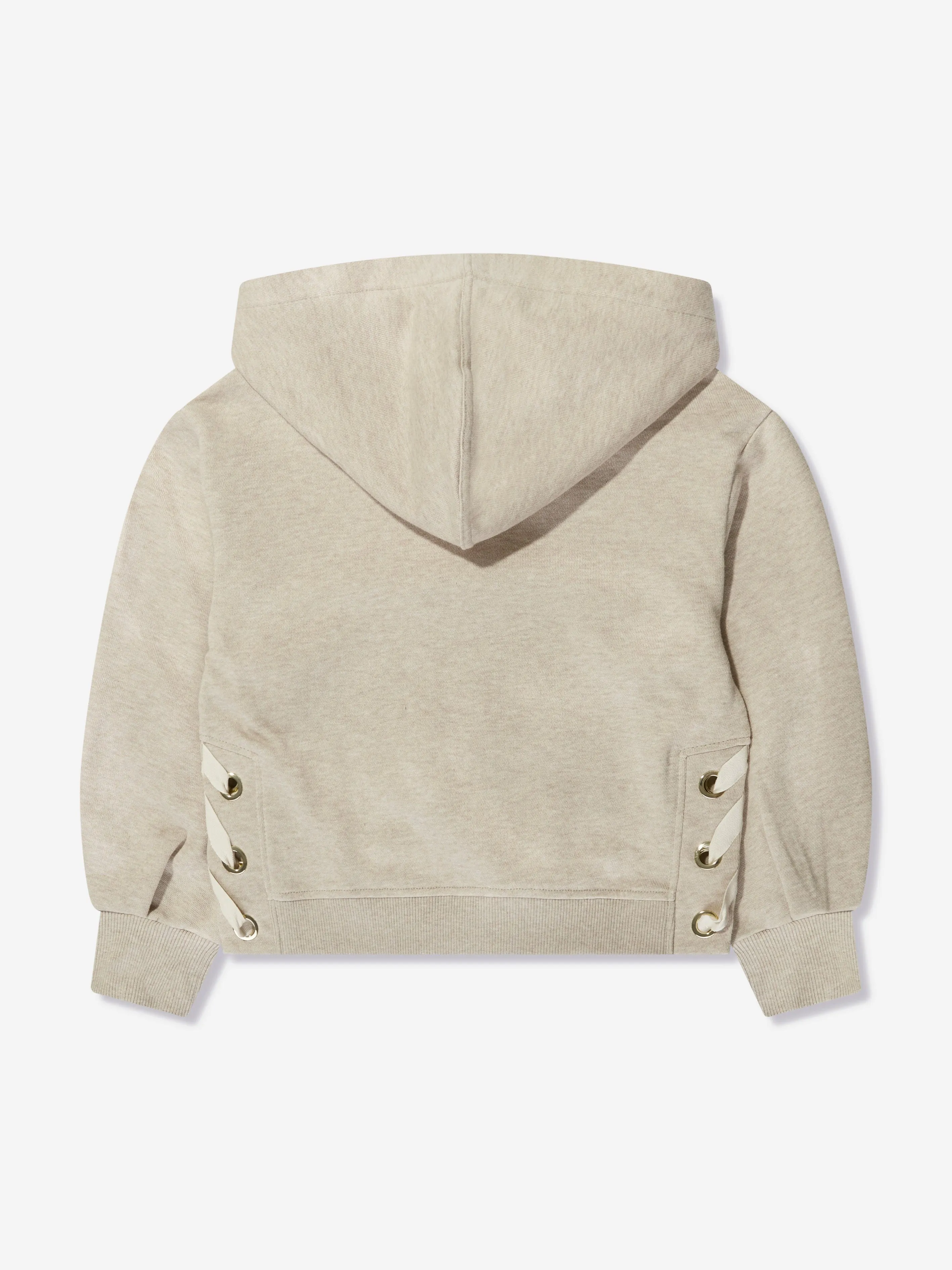 Chloé Girls Lacing Hoodie in Beige