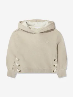 Chloé Girls Lacing Hoodie in Beige