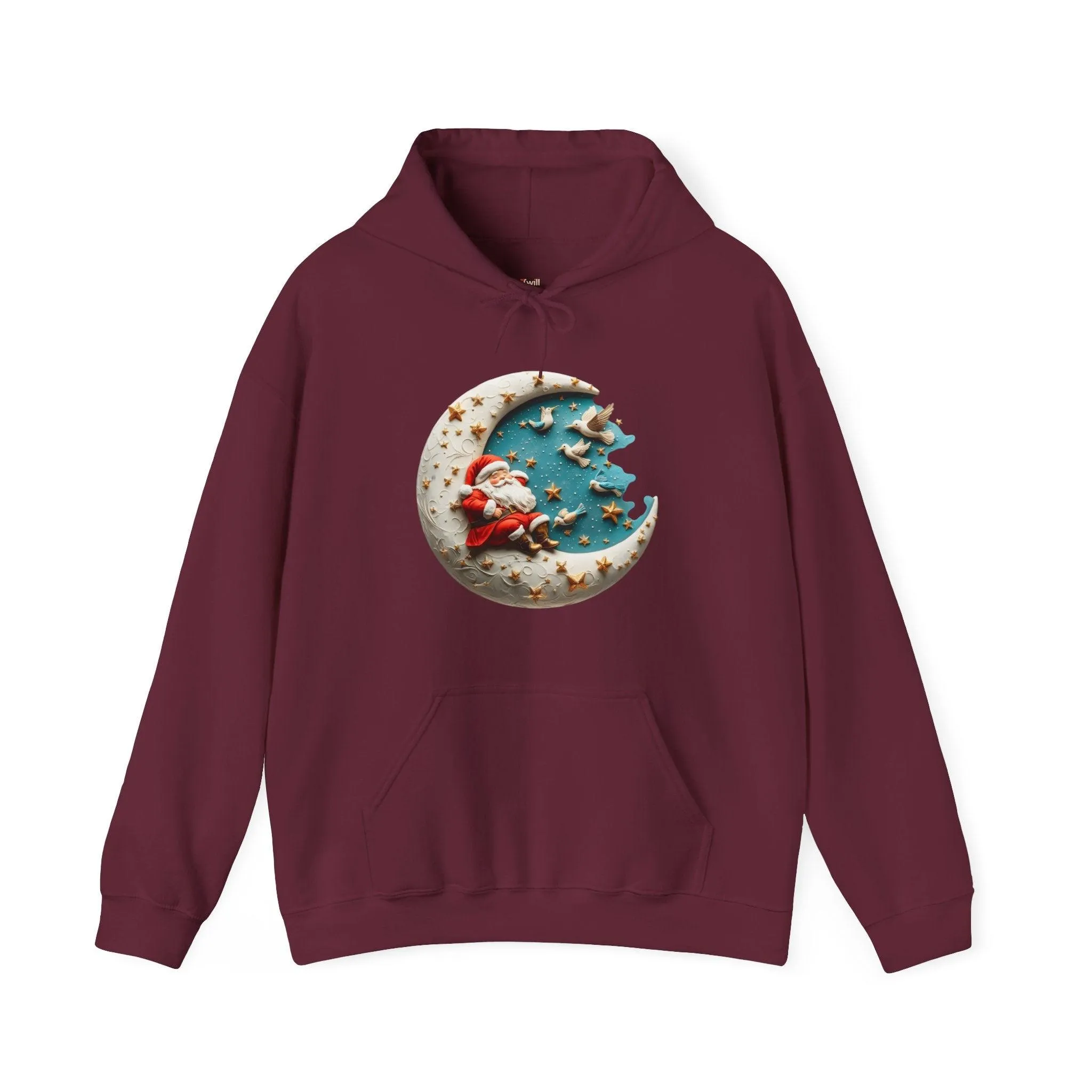 Christian Moonlit Santa Hoodie