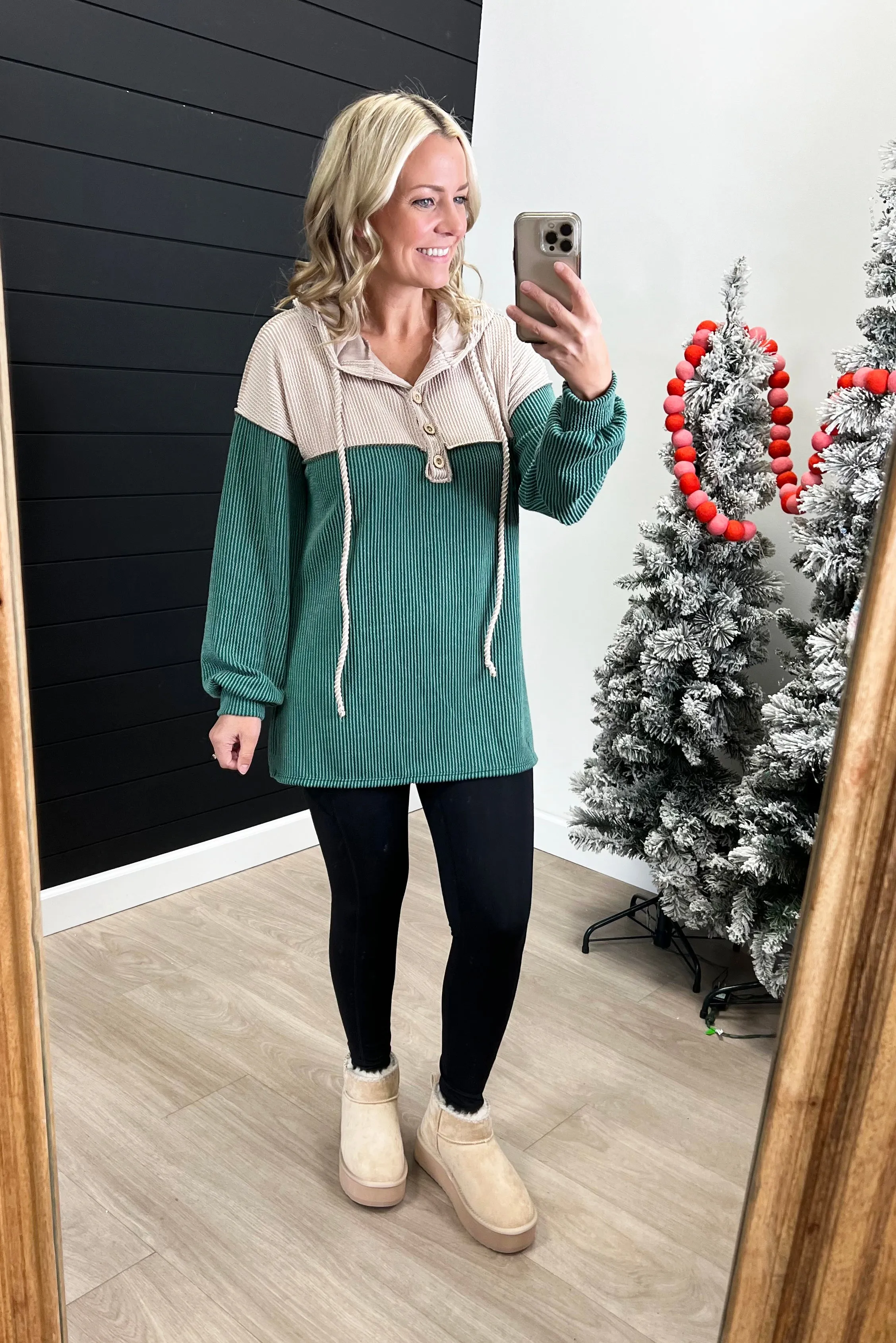 Christmas Wish Ribbed Hoodie