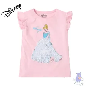 Cinderella Graphic Print Crew-Neck T-shirt with Embellishments