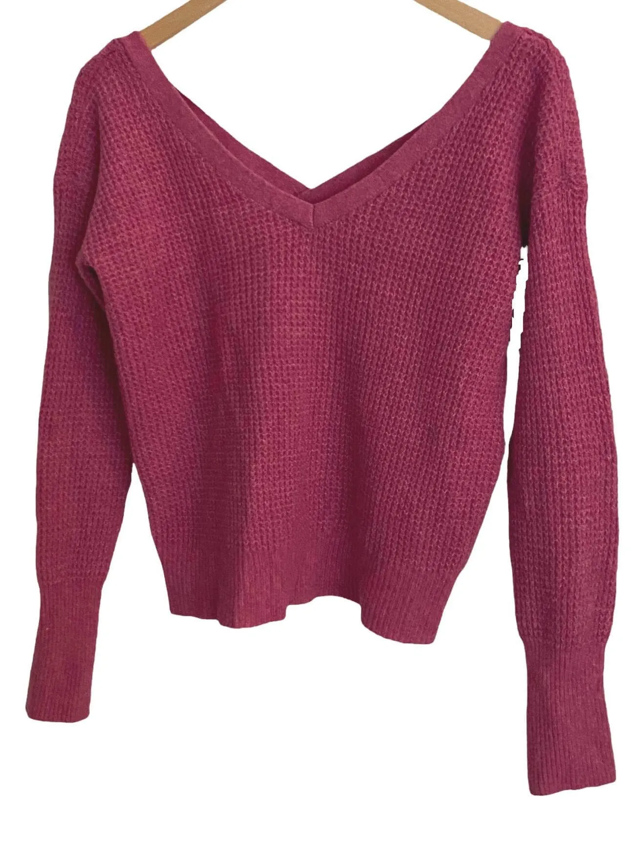 Cool Summer Pink Cross Back Sweater