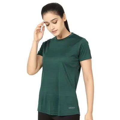 Crew Neck Tops | Women's | Bottle Green | KIBI Sports