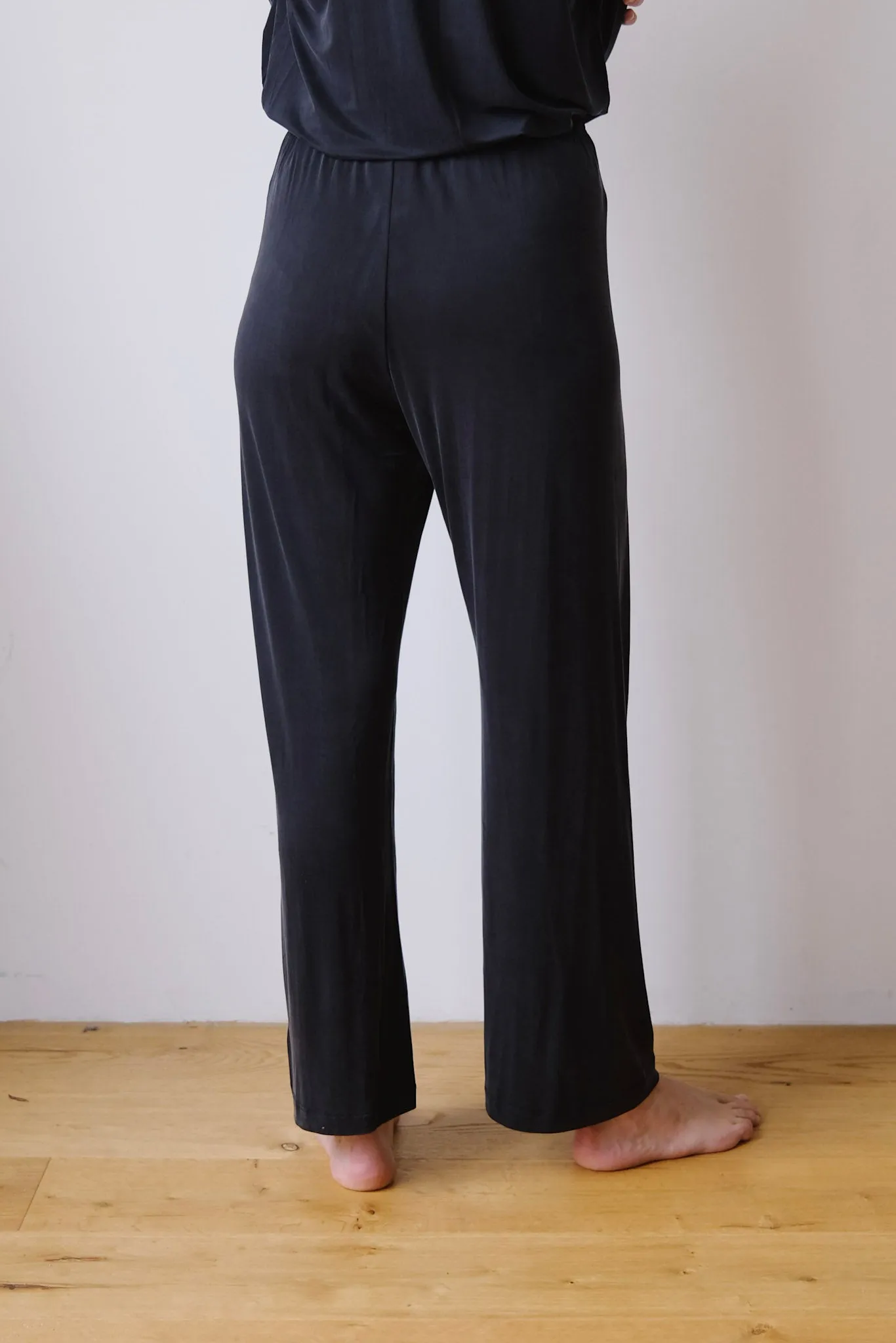 cupro pant - high waist - graphite