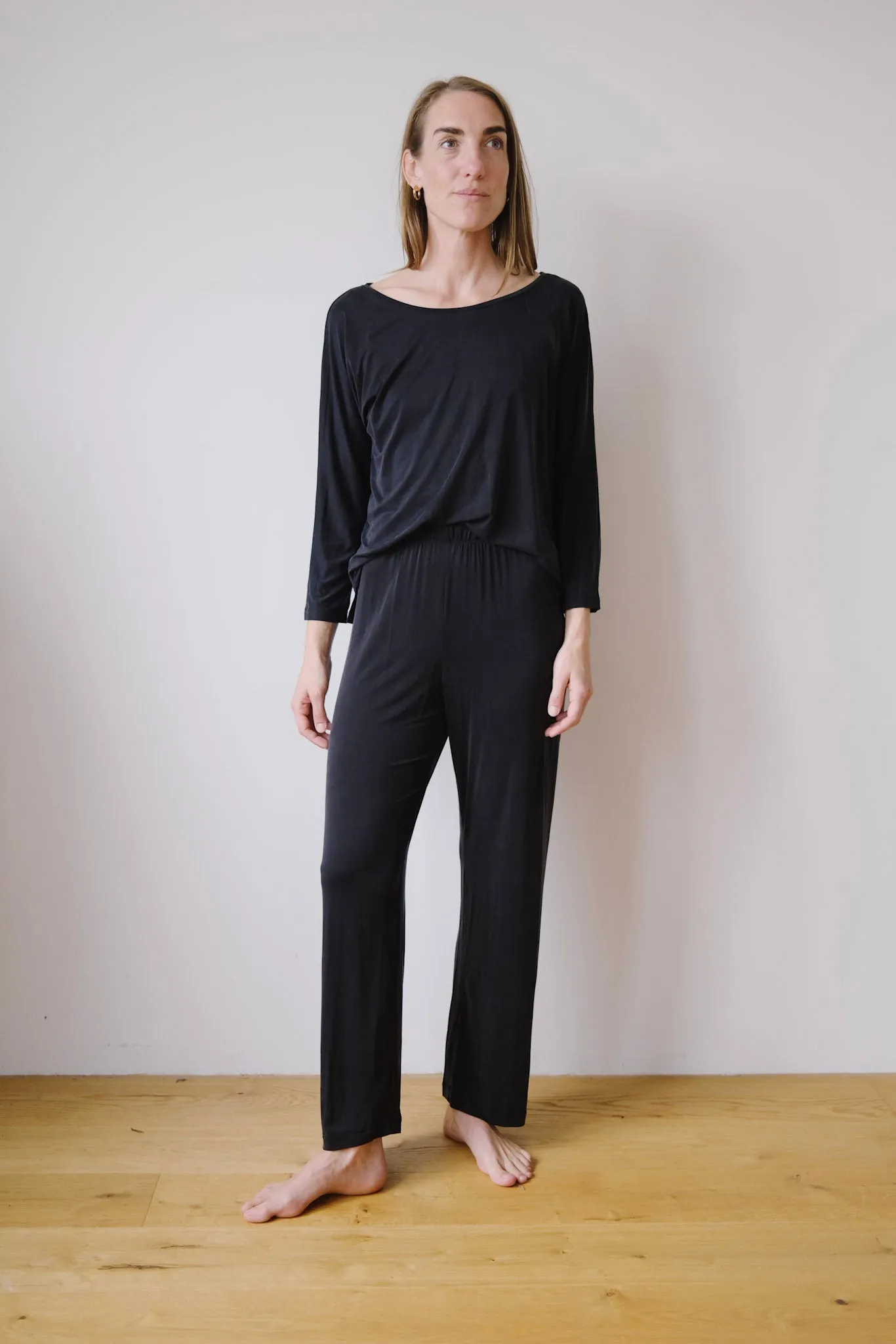 cupro pant - high waist - graphite