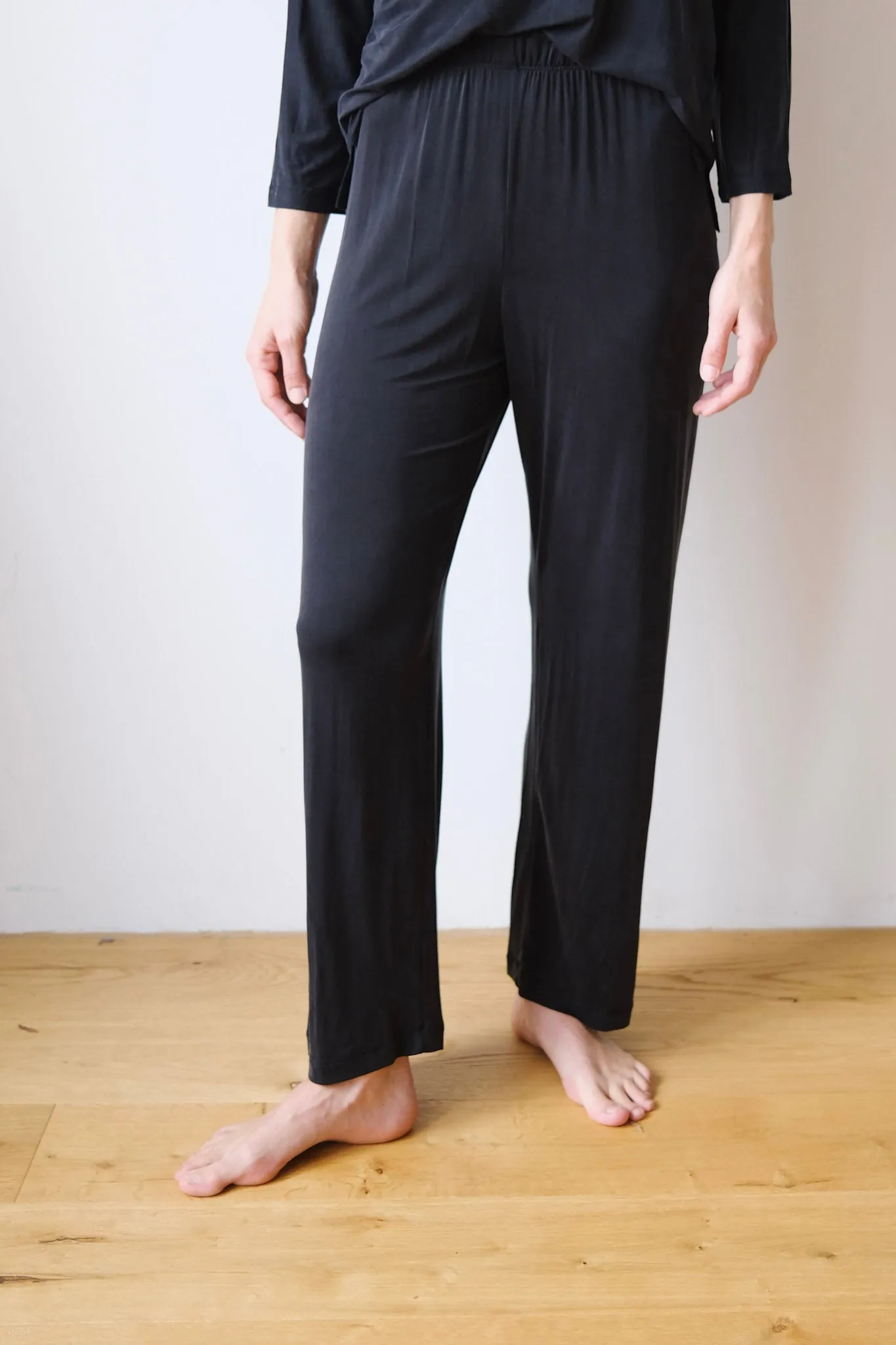 cupro pant - high waist - graphite