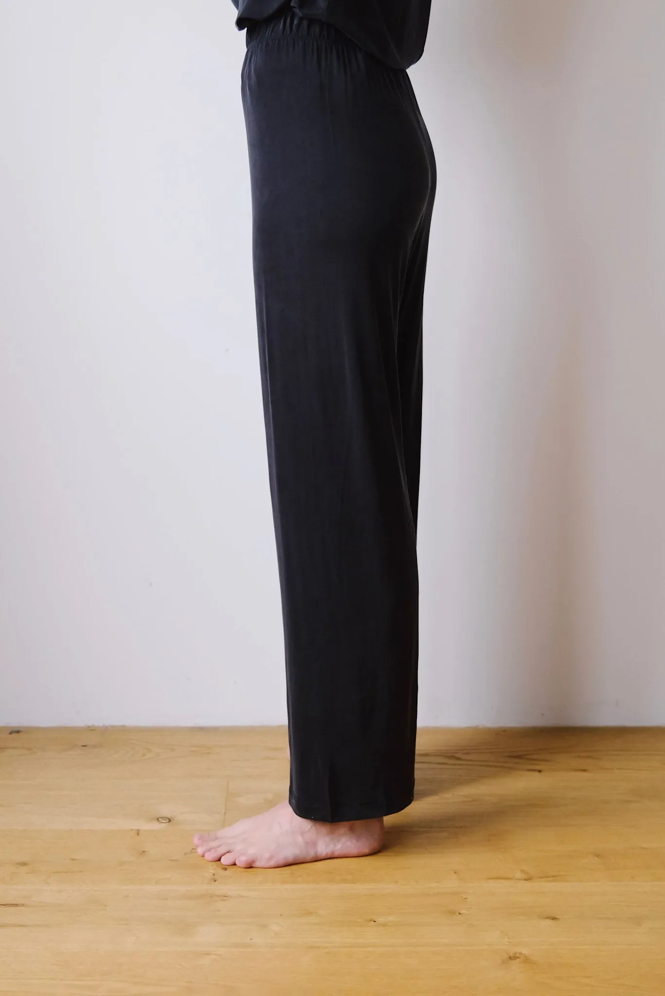 cupro pant - high waist - graphite