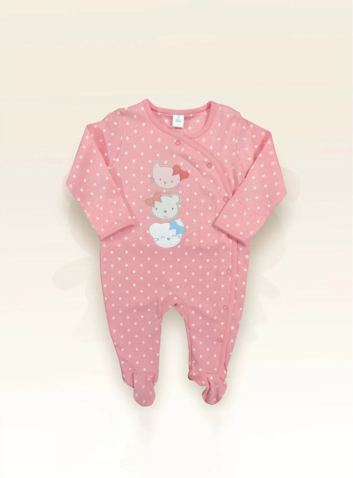 Cute Cartoon Printed Pink Romper for Kids